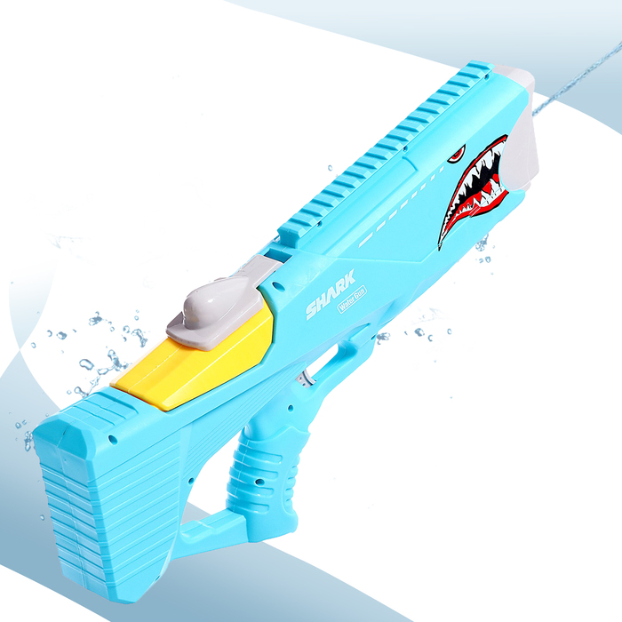 Водный бластер «Акула», работает от аккумулятора, цвет синий