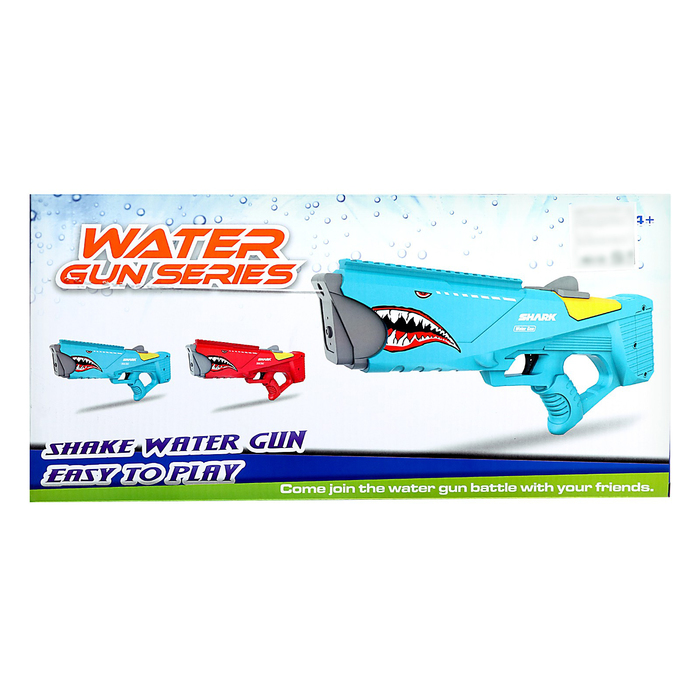 Водный бластер «Акула», работает от аккумулятора, цвет синий - фото 1907802703