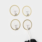 Крючки самоклеящиеся Доляна Gold, 4 шт., 6×6×2 см, прозрачные - Фото 6