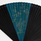 Веер дерево h=21,5 см "Цветы вишни" чёрный с голубым 9580876