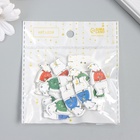 Пуговицы дерево для творчества 2 прокола «Медведь с рюкзаком», набор 15 шт., 1.6×3.5 см - Фото 5