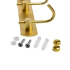 Вешалка CAPPIO CVT004, металлическая, трёхрожковая, цвет золото - Фото 7