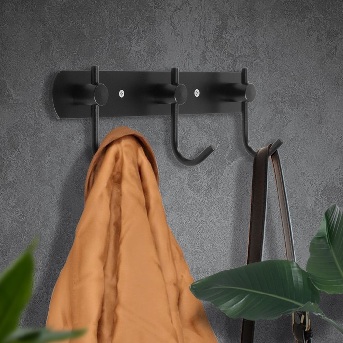 Вешалка CAPPIO CVT004, металлическая, трёхрожковая, цвет черный - Фото 1