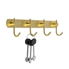 Вешалка CAPPIO CVF001, металлическая, четырехрожковая, цвет золотой - Фото 4