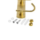 Вешалка CAPPIO CVF001, металлическая, четырехрожковая, цвет золотой - Фото 7