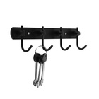 Вешалка CAPPIO CVF001, металлическая, четырехрожковая, цвет черный - Фото 4