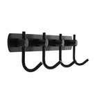 Вешалка CAPPIO CVF001, металлическая, четырехрожковая, цвет черный - Фото 6