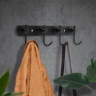 Вешалка CAPPIO CVF001, металлическая, четырехрожковая, цвет черный - Фото 2