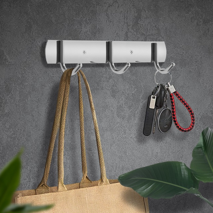 Вешалка CAPPIO CVT002, металлическая, трёхрожковая, цвет хром - Фото 1