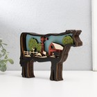 Сувенир дерево "Корова на ферме" 18х11,5 см - фото 22558216