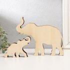 Сувенир дерево свет "Африканский слон со слонёнком" набор 2 шт 16х19 см - фото 22570215