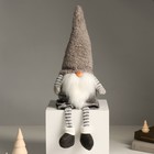 Кукла интерьерная "Дед Мороз в полосатых гетрах и сером колпаке" 48 см - фото 319933291