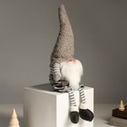 Кукла интерьерная "Дед Мороз в полосатых гетрах и сером колпаке" 48 см - Фото 2