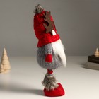 Кукла интерьерная "Дед Мороз в шапке с рожками оленя" 38 см - Фото 2
