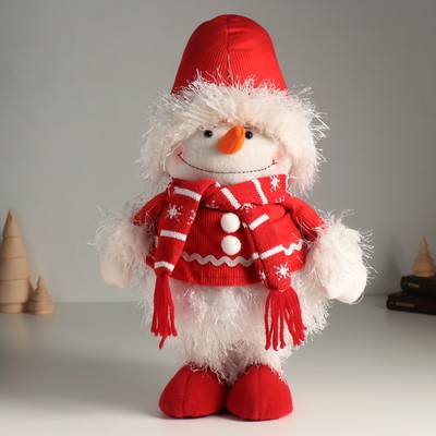 Кукла интерьерная текстильная «Снеговик в кафтане Деда Мороза», 40 см