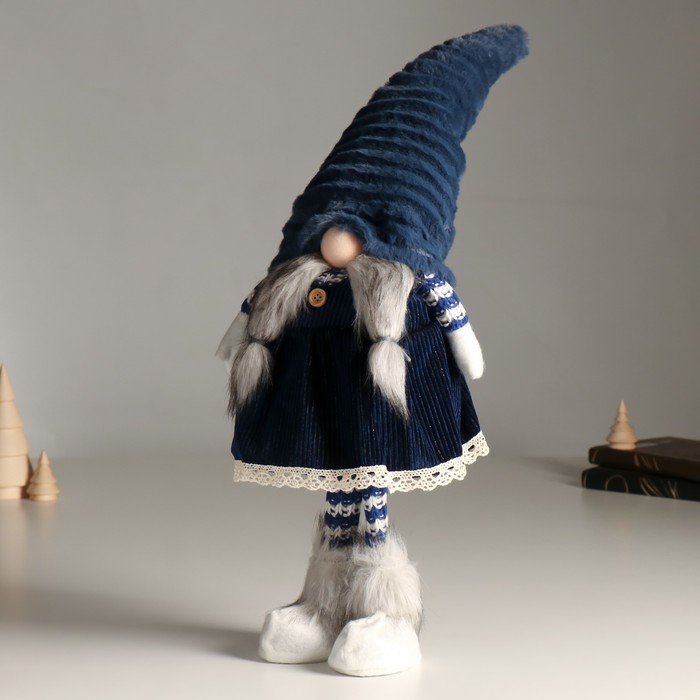 Кукла интерьерная "Бабусечка в синем сарафане и колпаке" 54 см - фото 1907802811