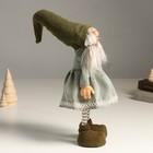 Кукла интерьерная "Бабка Ёжка в зеленом платье с сердечком и колпаке" 36 см 9488088 - фото 16989254