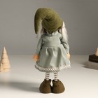Кукла интерьерная "Бабка Ёжка в зеленом платье с сердечком и колпаке" 36 см 9488088 - фото 16989255