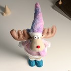 Кукла интерьерная "Лосик в розовом свитере с мехом и голубом колпаке, со звёздочкой" 61,5 см   94880 - Фото 5