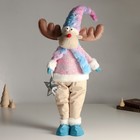 Кукла интерьерная "Лосик в розовом свитере с мехом и голубом колпаке, со звёздочкой" 61,5 см   94880 - фото 22674424