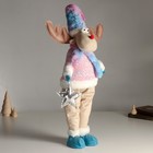 Кукла интерьерная "Лосик в розовом свитере с мехом и голубом колпаке, со звёздочкой" 61,5 см   94880 - Фото 1