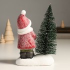 Сувенир керамика свет "Снеговик со снежком у ёлочки" 12х9х26 см - фото 9792440