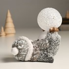 Сувенир керамика свет "Пингвин в новогоднем колпаке, с большим снежком" 12,6х8,3х8,6 см - Фото 4