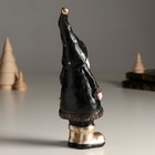Сувенир полистоун "Высокий Дед Мороз в чёрном наряде со звездой" 8,8х8,2х23 см - Фото 3