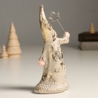 Сувенир полистоун держатель д/записок "Дед Мороз в золотом наряде в горох" 8,1х5,3х18,2 см - фото 22674520