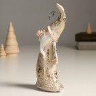 Сувенир полистоун держатель д/записок "Дед Мороз в золотом наряде в горох" 8,1х5,3х18,2 см - фото 22674521