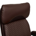 Кресло руководителя CHIEF экокожа/ткань, коричневый/коричневый стеганный, 36-36/36-36 стеганный/24 - Фото 7