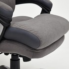Кресло руководителя DUKE флок/ткань, серый/серый, 29/TW-12 - Фото 5