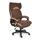 Кресло руководителя DUKE флок/ткань, коричневый/бронза, 6/TW-21 - фото 2139629