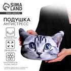Подушка декоративная антистресс «Серый кот» - Фото 1
