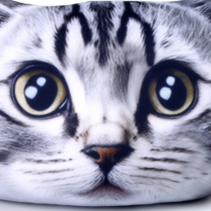 Антистресс-подушка «Серый кот» - фото 1907802964