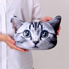 Подушка декоративная антистресс «Серый кот» - Фото 6
