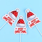 Топпер новогодний для торта Merry Christmas, 3 шт. - Фото 3
