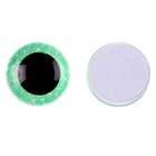 Глаза на клеевой основе, набор 10 шт., размер 1 шт. — 20 мм, цвет зелёный с блёстками - фото 10981701