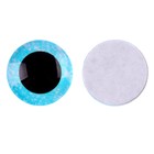 Глаза на клеевой основе, набор 10 шт., размер 1 шт. — 18 мм, цвет голубой с блёстками - фото 320038893