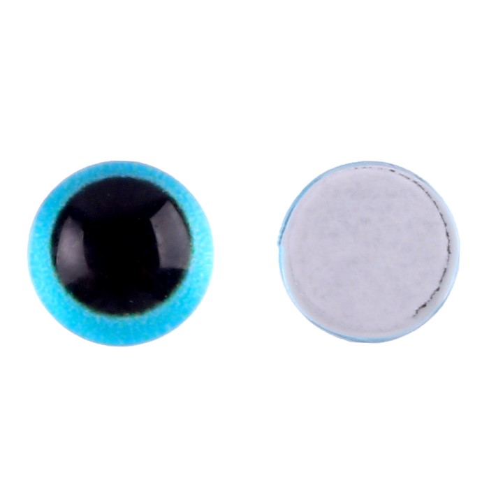 Глаза на клеевой основе, набор 10 шт., размер 1 шт. — 6 мм, цвет голубой