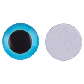 Глаза на клеевой основе, набор 10 шт., размер 1 шт. — 12 мм, цвет голубой