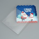 Коробка для кондитерских изделий с PVC крышкой «С Новым годом!», снеговик, 21 х 21 х 3 см, Новый год - Фото 5