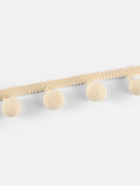 Тесьма декоративная с помпонами, 35±5 мм, 9.1±0.5 м, бежевая - Фото 2