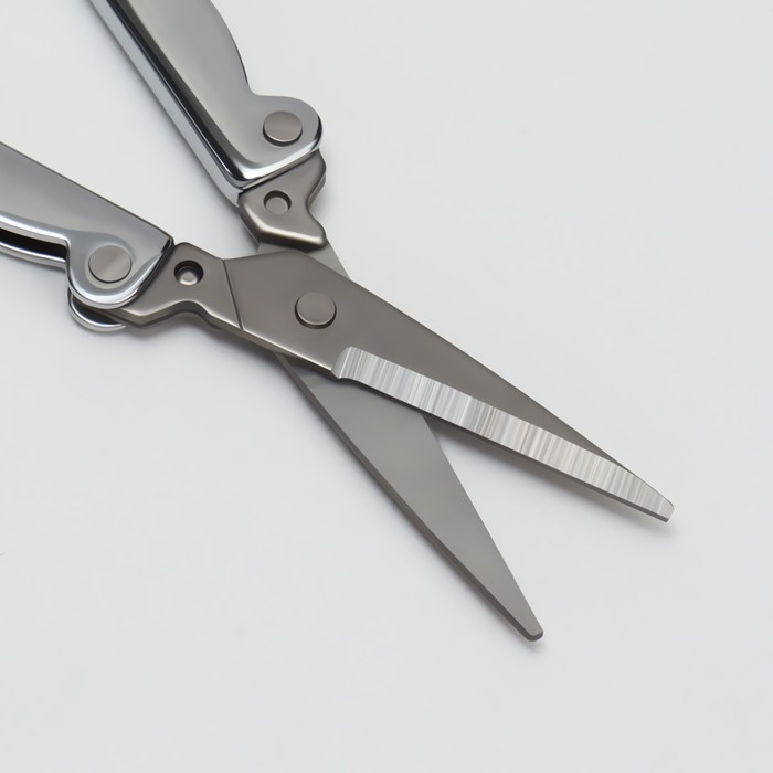 Ножницы маникюрные, прямые, складные, 9 см, цвет серебристый