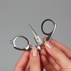 Ножницы маникюрные, прямые, складные, 9 см, цвет серебристый - Фото 8