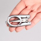Ножницы маникюрные, складные, прямые, 10,5 см, цвет серебристый - Фото 5