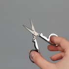 Ножницы маникюрные, складные, прямые, 10,5 см, цвет серебристый - Фото 7