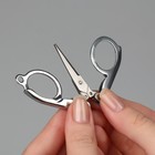 Ножницы маникюрные, складные, прямые, 10,5 см, цвет серебристый - Фото 8