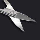 Ножницы маникюрные «Premium», загнутые, широкие, заострённые, 9,5 см, на блистере, цвет серебристый - фото 9371465