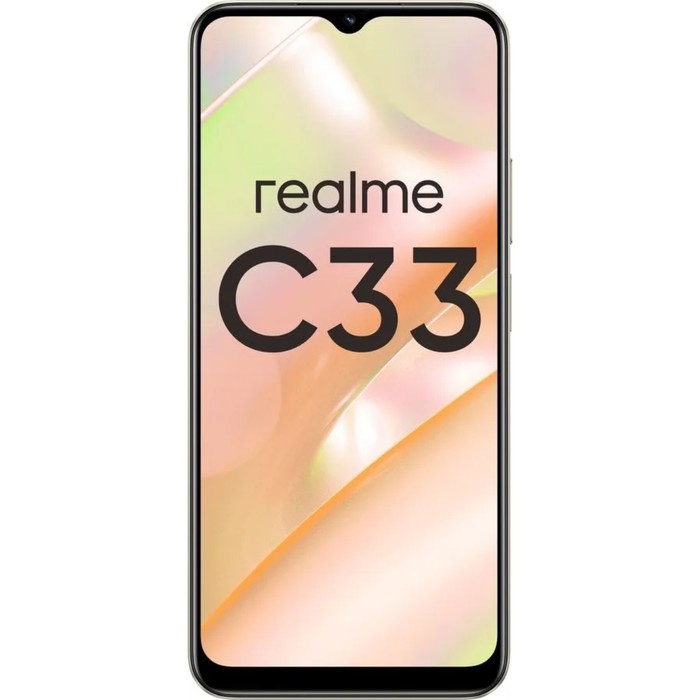 Смартфон Realme C33, 6.5", IPS, 2 sim, 3 Гб, 32 Гб, 50 Мп, 5 Мп, 5000 мАч, золотистый - фото 51330032